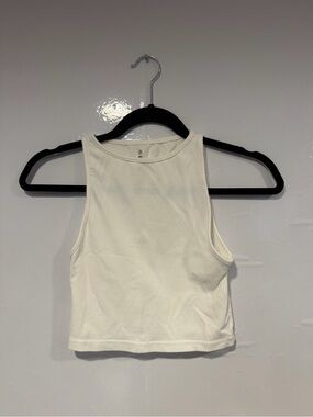 AS revival Classic Women's Ribbed Tank Crop Top - Cream